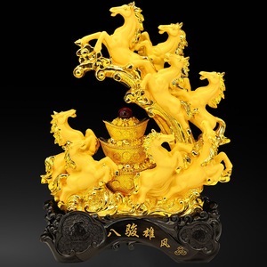 Năm của công ty ngựa cuộc họp thường niên Quà Tặng ngựa vàng trang trí trong cát nhung nhựa thủ công mô hình động vật - Product Image 3