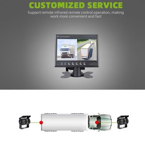 Kunden spezifischer Dünnbildschirm-IPS 7-Zoll-Automonitor LKW 2 HD-Video eingang Fahrzeug monitor mit Fernbedienung - Product Image 4