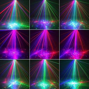 21镜头RGB紫外迪斯科频闪灯室内DMX 512遥控派对投影灯