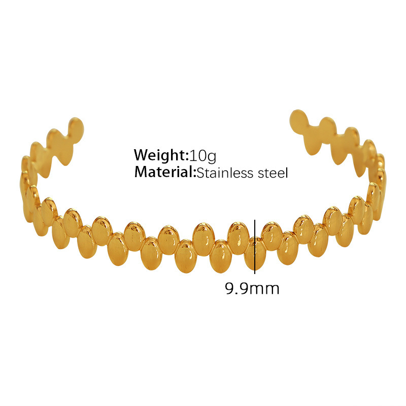 Pulsera de apertura ajustable de oro SZ32