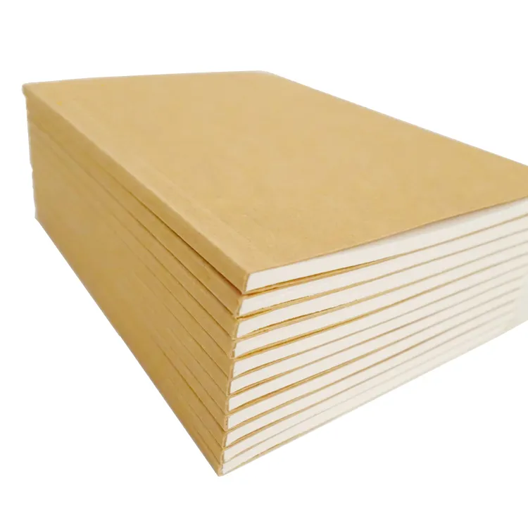 Fábrica OEM barato cola durável vinculativo Kraft capa caderno em branco exercícios livros para a escola