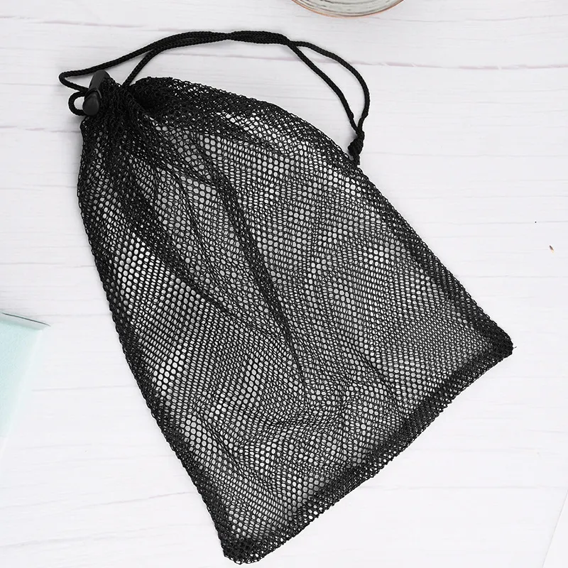 Polyester net küçük naylon örgülü büzme çanta İpli ile