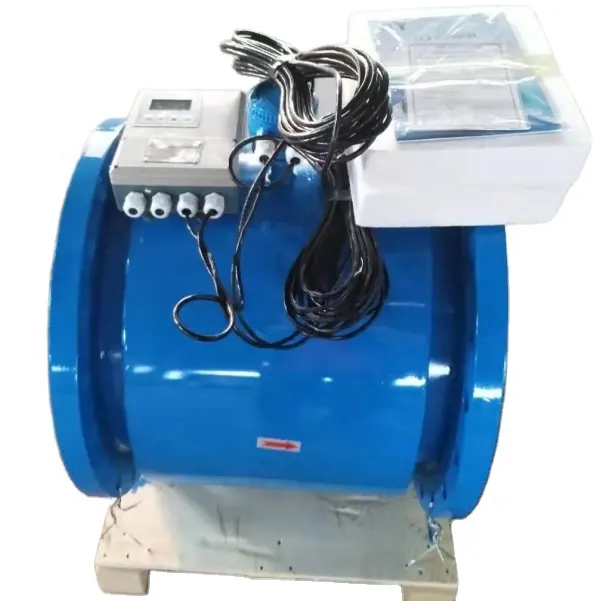 Medidor de flujo de agua Henan Junyuan 24DC o 85V to245V, medidor de flujo de agua con brida remota electromagnética