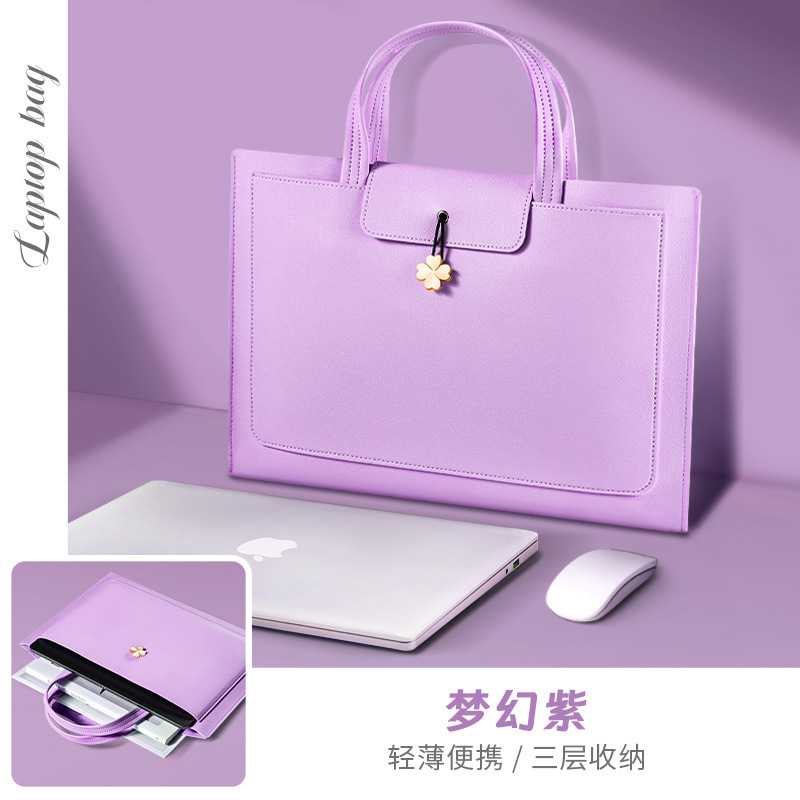 14 bolsas de almacenamiento de tres capas, color morado