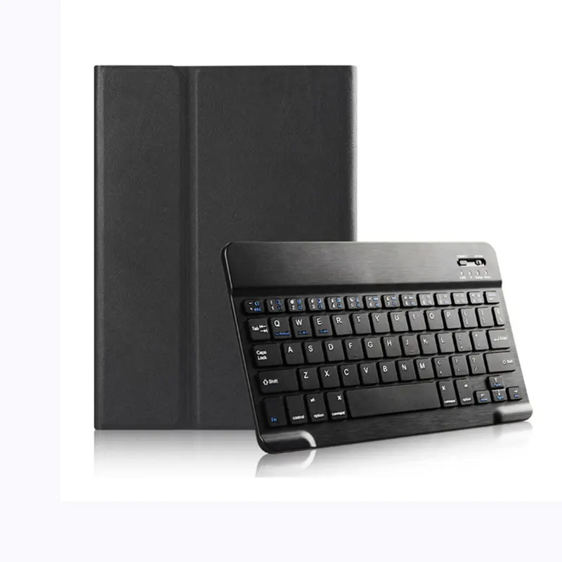Sarung Tablet Kulit PU Pelindung Keyboard Nirkabel, Sarung TPU Pintar untuk Samsung Galaxy Tab A 8.0 T290 T295