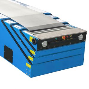 Transportador de correa telescópico automático de altura ajustable de 4 secciones para cargar camiones contenedores