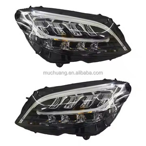อะไหล่ไฟหน้า LED 2019-2021สำหรับ W205 C Class ทนทานไฟเลี้ยวหน้าอุณหภูมิ6000K - Product Image 1