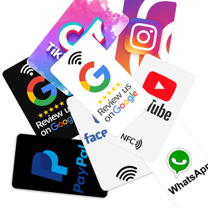 Custom 12cm X 12cm Acrylic Transparent Plastic Qr <strong>Code</strong> Scan Nfc 213 Pvc Google Review Nfc Card Tap Google Map Review