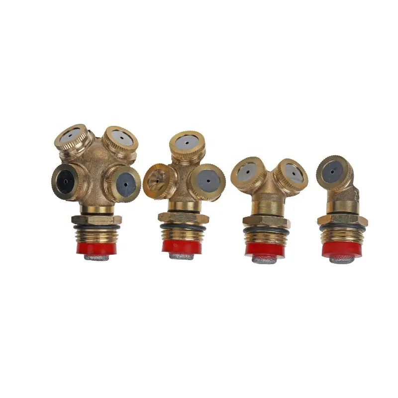 1/2" Brass Atomizing Spray Fitting Nebulizer Connector Misting Nozzle With Filter Garden Irrigation Mounting Water Sprinkler