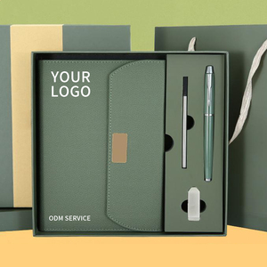 Tùy Chỉnh Tốt Nhất Bán Xách Tay Kích Thước Cao Cấp A5 Da Máy Tính Xách Tay Thiết Lập Biểu Tượng Tùy Chỉnh Bút Hộp Quà Tặng Cho Khách Hàng Đánh Giá Cao Món Quà - Product Image 1