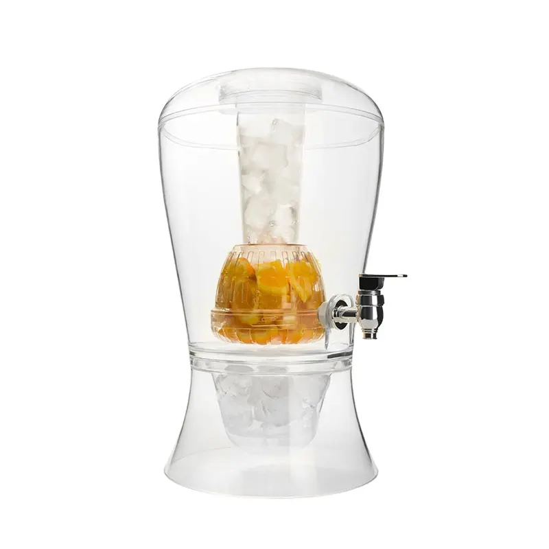 Mini dispensador de suco único acrílico portátil laranja fresco