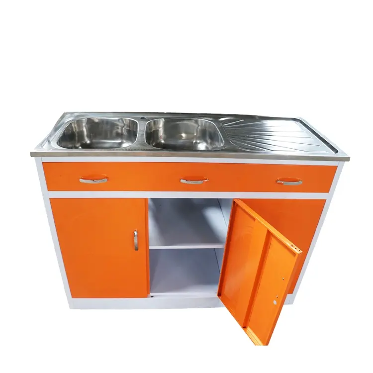 La tienda en línea de alibaba de gabinete de cocina diseños simples con fregadero de la cocina del gabinete