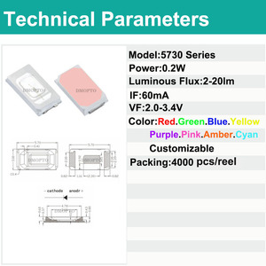 Factory Direct <strong>5730</strong> Color <strong>LED</strong> Patch Light Source <strong>5730</strong> Golden Flame Lamp with Amber and Red Emission - Product Image 3