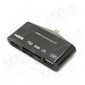 1080P Micro-USB-zu-HDMI-Anschluss kit HDTV-und OTG-Adapter 5-in-1-Kartenleser Micro-USB-zu-HDMI-Adapter - Product Image 1