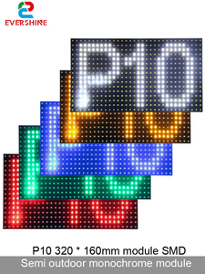 Полу-уличный красный светодиодный модуль P10, программируемый знак, текстовая матрица, панель 32*16 пикселей, экран - Product Image 6