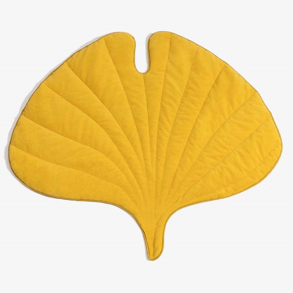 Alfombra corta de terciopelo, color amarillo ginkgo - L