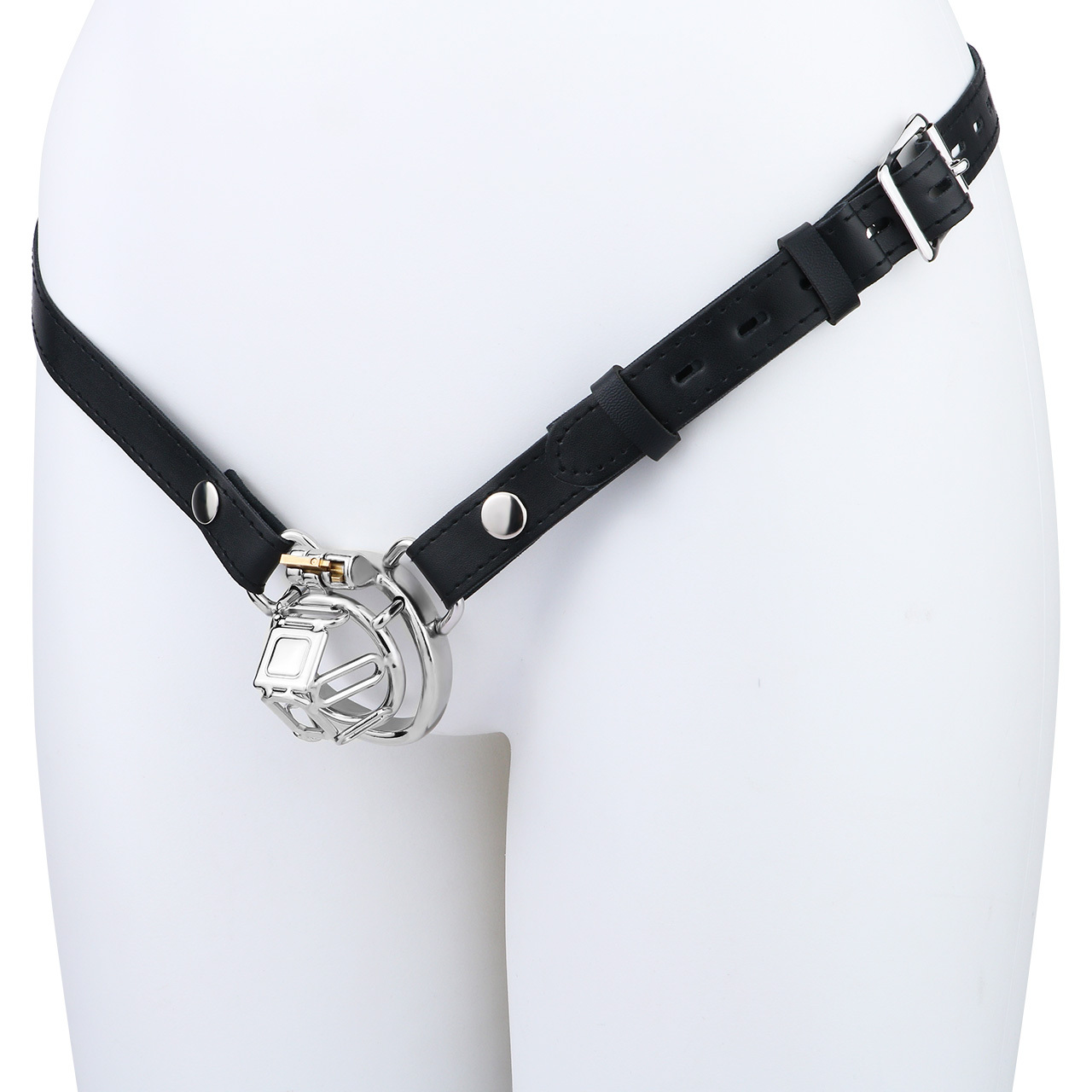 FRRK-318A S size curved ring silver cage+belt