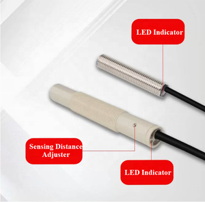 Capacitancia NPN sensor de proximidad capacitivo precio cuadrado del sensor capacitivo plano PNP M18 M12 8mm 20mm para detección de plástico - Product Image 4