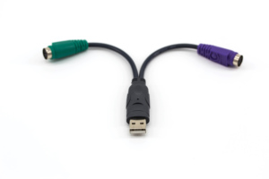 Cable USB para teclado y ratón PS2, adaptador con interfaz PS/2, controlador USB incorporado y compatible con PS2, puerto de interruptor KVM - Product Image 2
