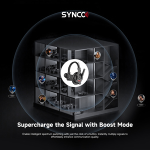 SYNCO Xtalk XPro 2,4G Sistema de intercomunicación inalámbrico X2 X5 MasterFree Reducción de ruido Auriculares de intercomunicación para Cine Transmisión en vivo