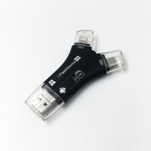 Micro-SD TF读卡器，闪存驱动器手机定制游戏Camera Viewer otg usb闪存驱动器为iphone 7 plus IOS 10 - Product Image 1