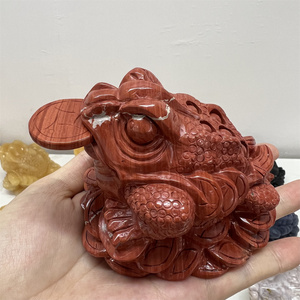 ธรรมชาติคริสตัล Toad แกะสลักหัตถกรรมเงินการทําสมาธิตะหยกสีเหลือง Rose ควอตซ์ควัน - Product Image 5