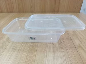 透明聚丙烯一次性塑料食品容器包装托盘带盖防漏矩形聚丙烯防漏包装盒 - Product Image 2