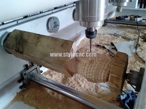 3D <strong>CNC</strong> <strong>Router</strong> for Woodworking <strong>with</strong> 4 Axis <strong>Rotary</strong> and 8 Heads - Product Image 3