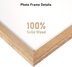 <strong>8x10</strong> Oak Solid Wood Picture <strong>Frame</strong> <strong>4</strong>-Piece Set Real Glass Painting Surface Iron Metal Customizable 'Love' Tabletop Home Decor&quot; - Product Image 4