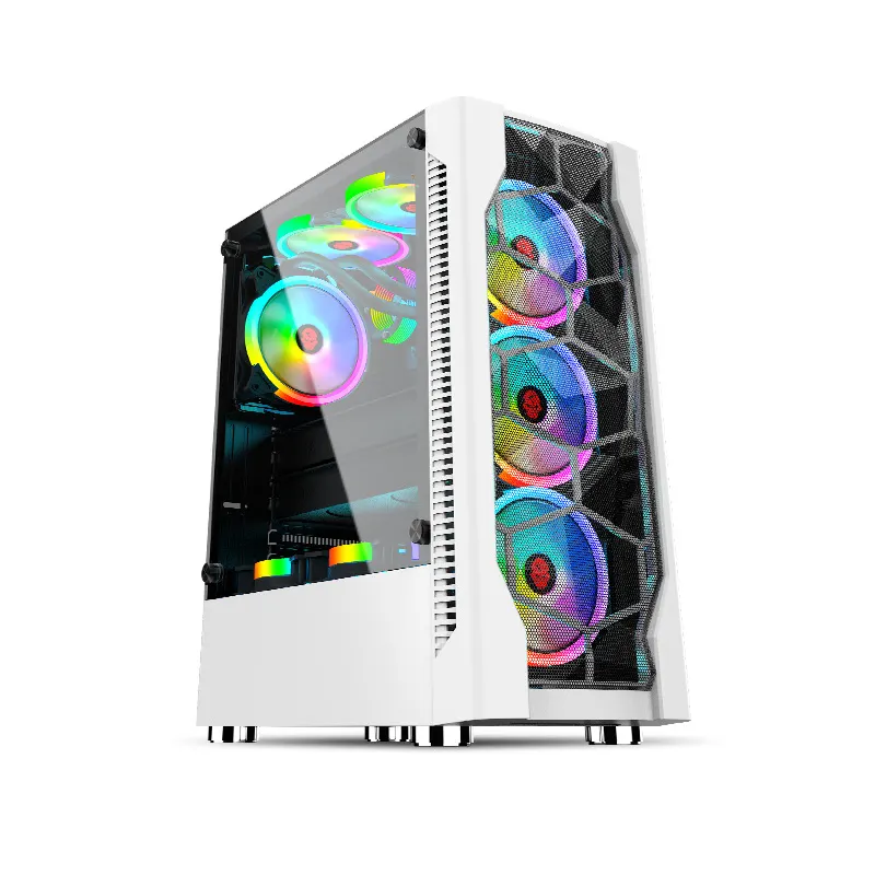 가장 현대적인 공장 직접 판매 컴퓨터 PC 케이스 게임 ATX M-ATX & 타워 강화 유리 USB3.0 케이스 PC 데스크탑 용