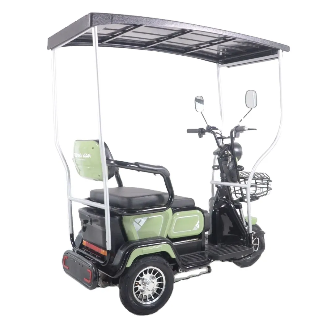 Scooter portable pour adulte, tricycle électrique, 3 roues, 600W, panneaux solaires, 3 roues