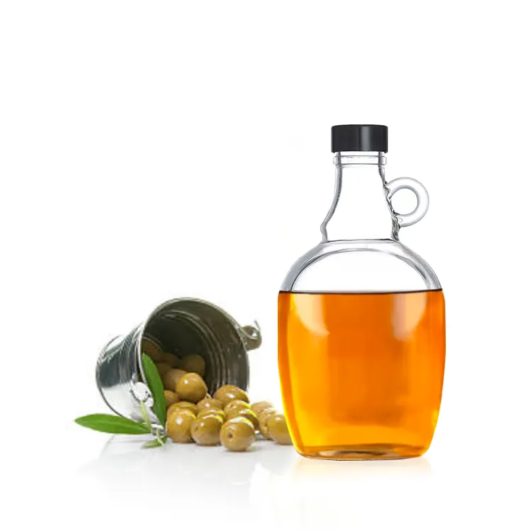 Qualité Allemande1100ml Personnalisé OEM ODM Pot d'huile de cuisine en verre pichet d'huile d'olive doseur avec main