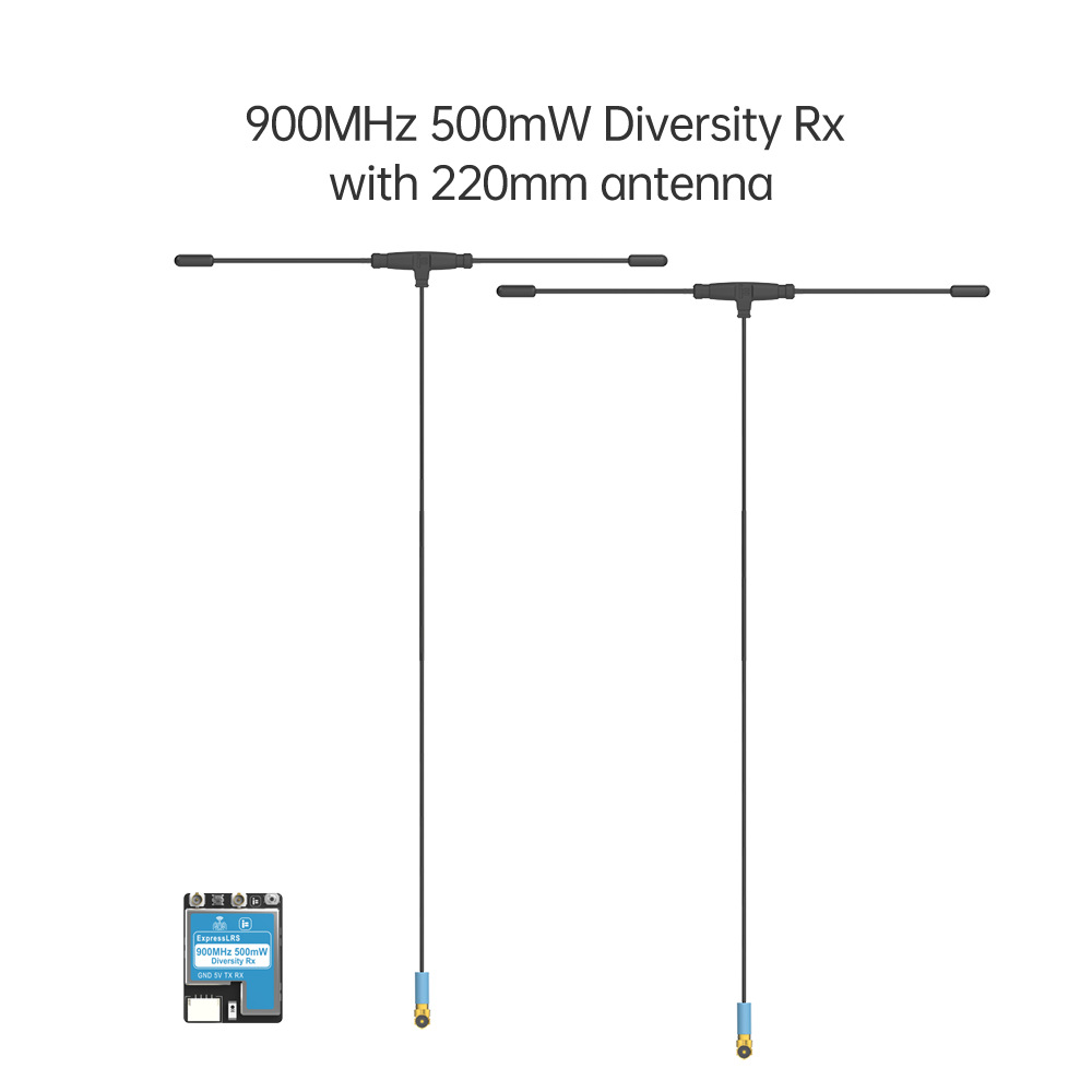 Elrs 868/900mhz receiver with 220mm large antenna