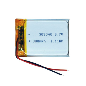 เซลล์แบตเตอรี่ลิเธียมไอออน300mAh 3.7V 303040PL 1S1P แบตเตอรี่ลิเธียมโพลิเมอร์สำหรับอุปกรณ์ตรวจสอบเมาส์จากประเทศจีน - Product Image 1