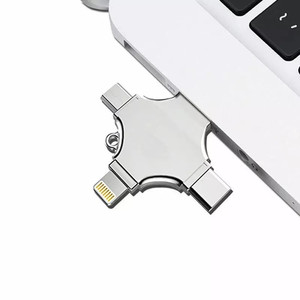 4合1迷你TF sd卡读卡器适配器2.0 3.0 USB OTG转换器USB C集线器兼容C型微型USB SD手机 - Product Image 4
