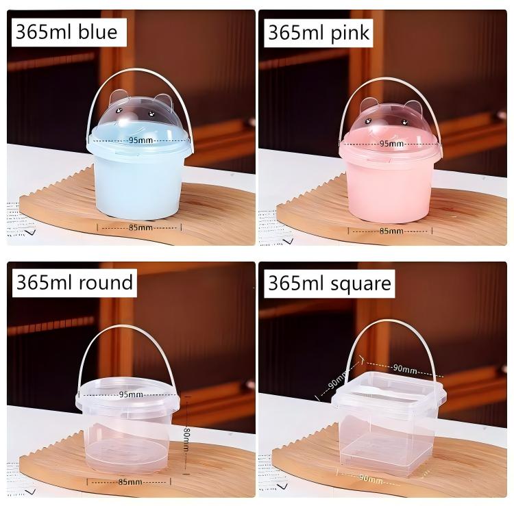 กลมสีน้ำเงินพร้อมฝาปิดลายแพนด้า