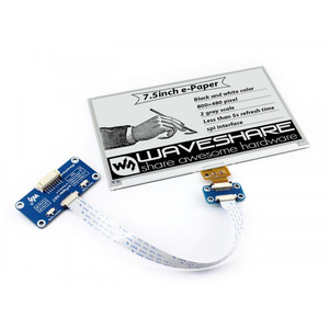 7.5inch 800*480 resolution E-Ink Display HAT Kits for <strong>Raspberry</strong> <strong>Pi</strong> with Embedded <strong>Controller</strong> Communicating Via SPI Interface