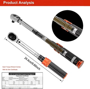 Xe đạp mô-men xoắn cờ lê đặt 5-25 nm, 1/4 inch ổ đĩa bấm mô-men xoắn cờ lê thiết lập với hướng kép điều chỉnh 72 răng - Product Image 3