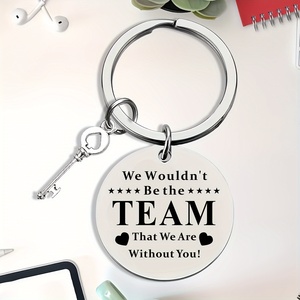 Customizable Inspiring Metal <strong>Keychain</strong> Engraved 'We Would Not Be a <strong>Team</strong> Now' Souvenir Thank-You Gift for Colleagues and Coaches - Product Image 5