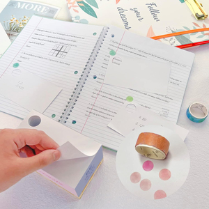 Paleta de bloque de notas adhesivas Logotipo personalizado impreso con orificio para bolígrafo en cubos cuadrados de Bloc de notas - Product Image 4