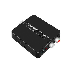 Adaptador de audio coaxial óptico PCM entrada convertida estéreo L/R convertidor de audio digital a analógico