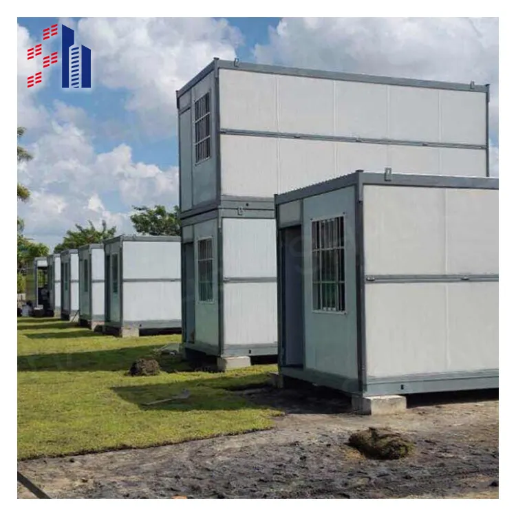 Sh 20ft Opvouwbare Orkaan Proof Prefab Huizen Iso Verzending Capsule Kleine Container Klein Huis Met Balkon