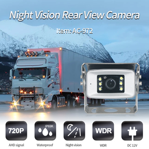 720P Semi-Trucks Backup <strong>Camera</strong> SONY CCD Image <strong>Sensor</strong> AHD Signal Output Built-in 6pcs IR LED Night Light for Heavy Duty Vehicles - Product Image 3