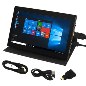 7-Zoll-Port-Display 1024*600 IPS-Touchscreen mit Leder halterung Shell Mini HDMI-kompatibler Mini-PC-Monitor für Raspberry Pi - Product Image 2