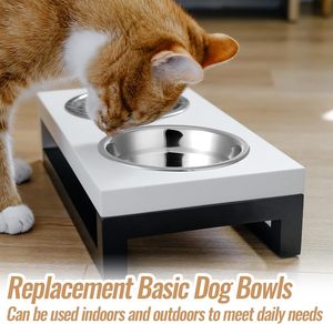 15 Pcs Pets <span class=keywords><strong>Bowl</strong></span> Bulk Aço Inoxidável <span class=keywords><strong>Dog</strong></span> and Cat Bowls Metal Small Puppy Raised Food and Water Dish for Cage - Product Image 5