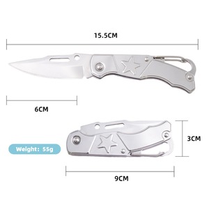 Giá Rẻ Giá Mini Edc Cắm Trại Ngoài Trời Survival Hai Tay Dao Thép Không Gỉ Keyring Nhỏ Gấp Dao Bỏ Túi - Product Image 5