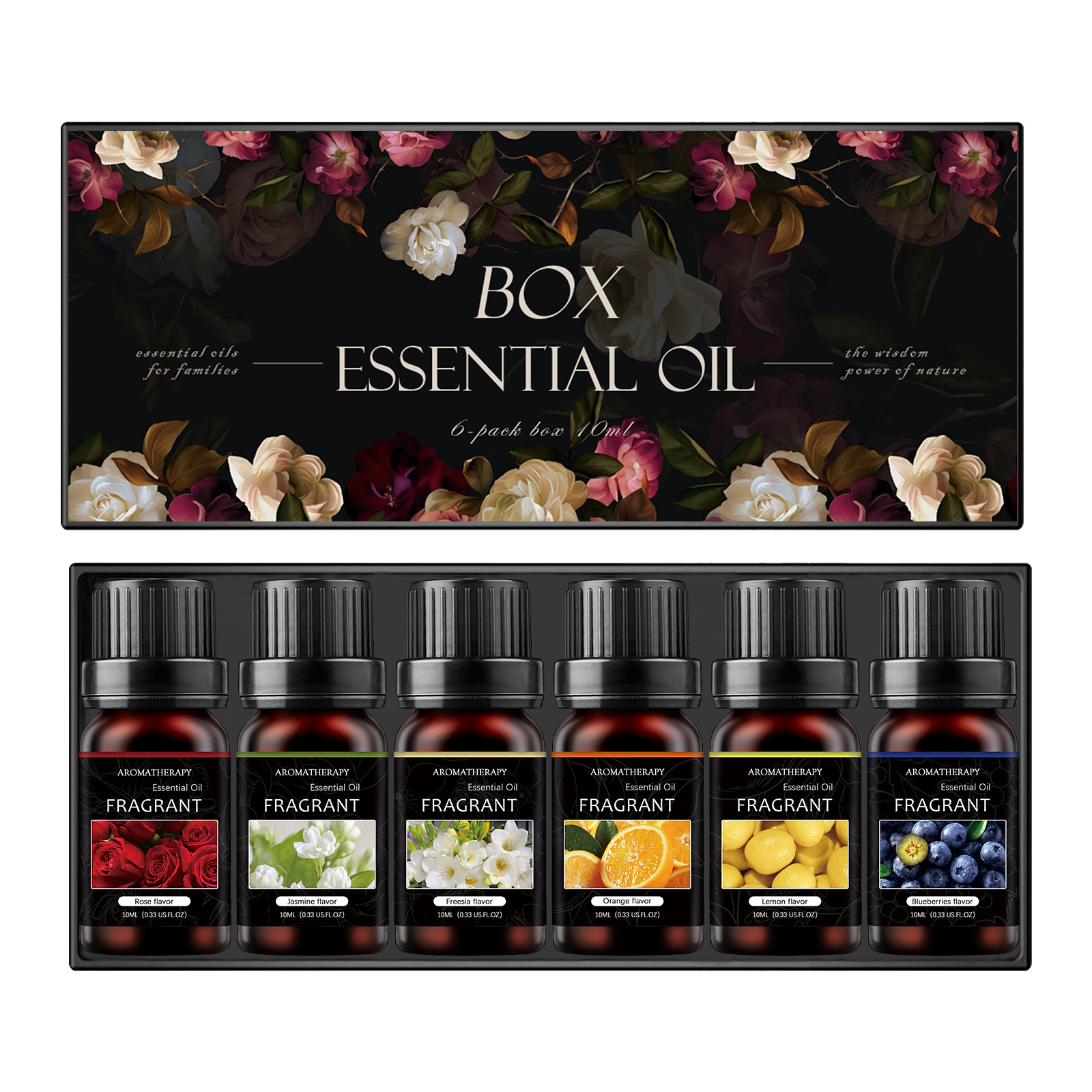 Rose-jasmine-freesia-sweet orange-lemon-blueberry