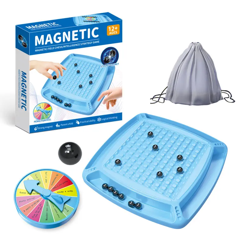 2024 Unisex Portable Magnetic Chess Checkers Game Set Educational Table Top Fun for Family Parties Magnetic Effect Chess Game