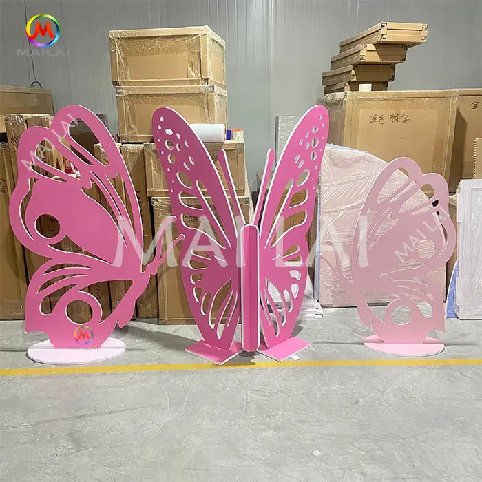 Fondo de acrílico con diseño de mariposa para fiesta de bienvenida de bebé, telón decorativo con Panel de soporte para eventos y bodas