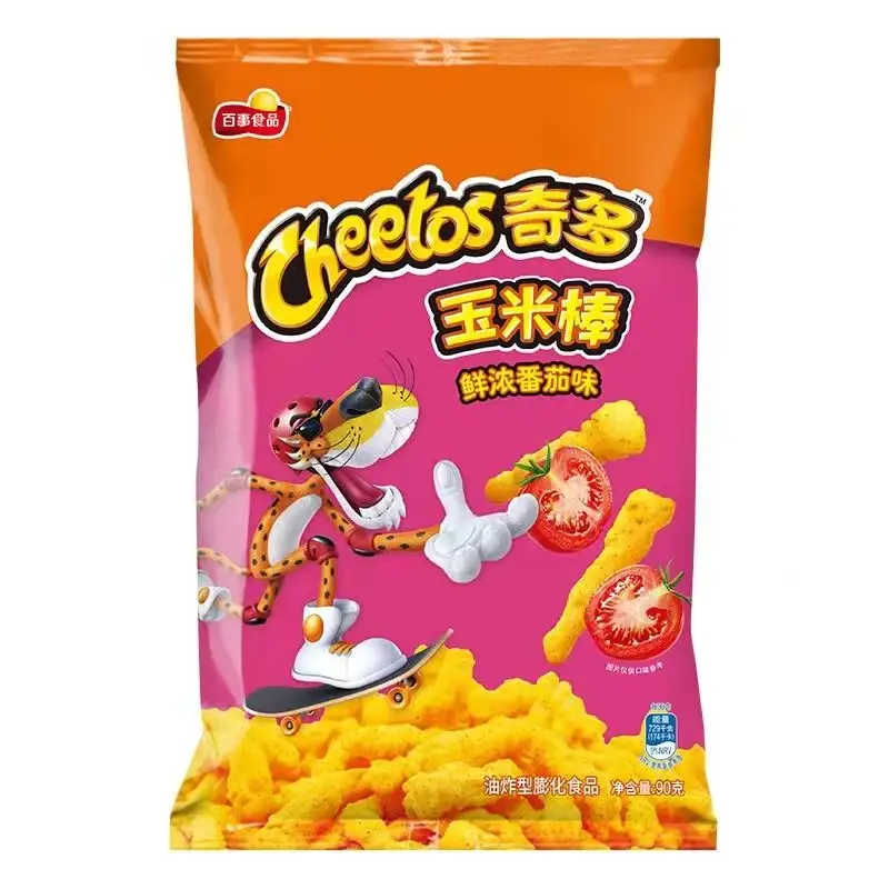 Cheetos al por mayor patatas fritas comida inflada Chido patatas fritas de maíz 90g